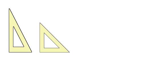下图中两个三角尺不能拼出直角。